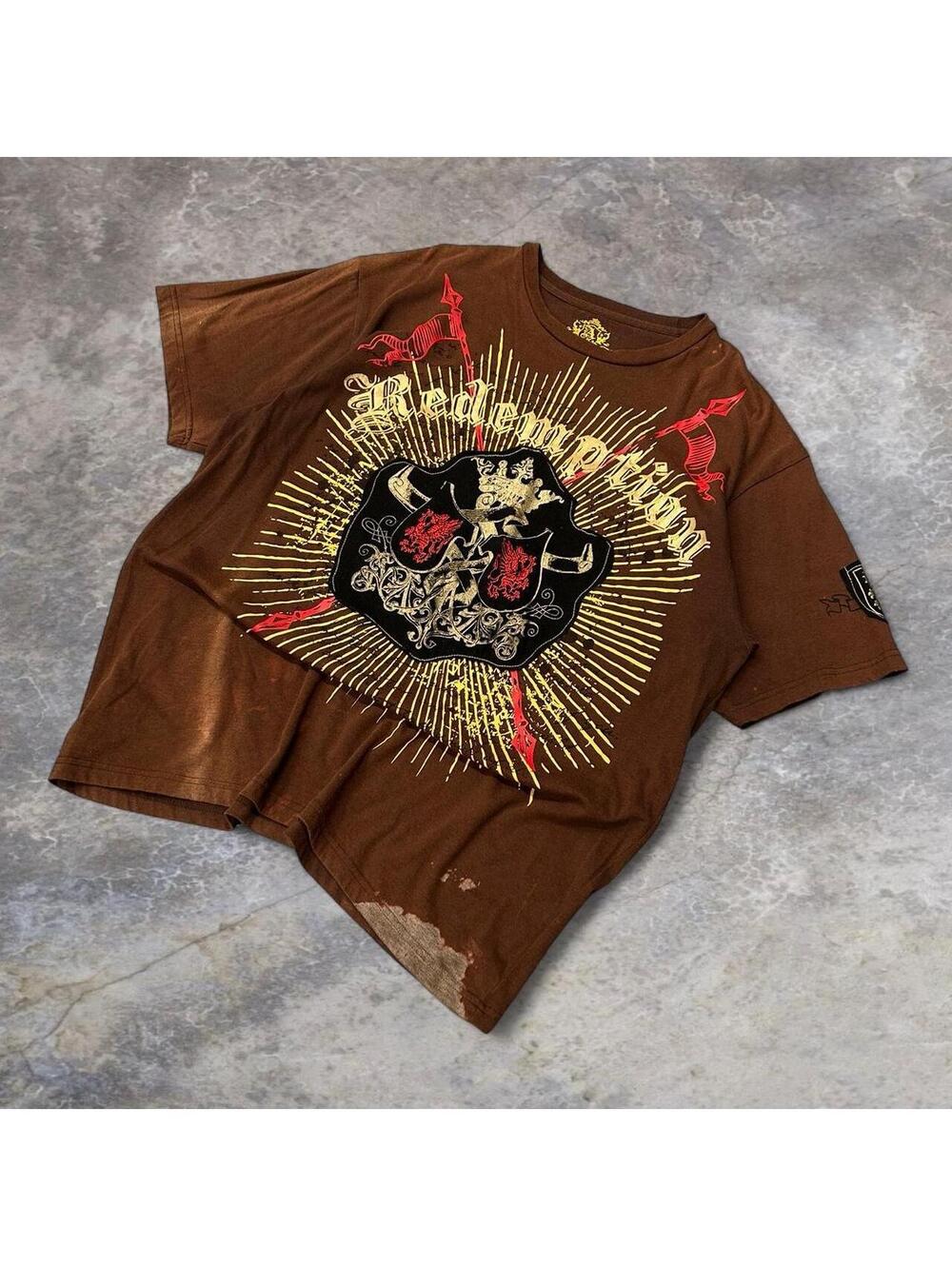 Brown and yellow y2k shirt #y2kfashion